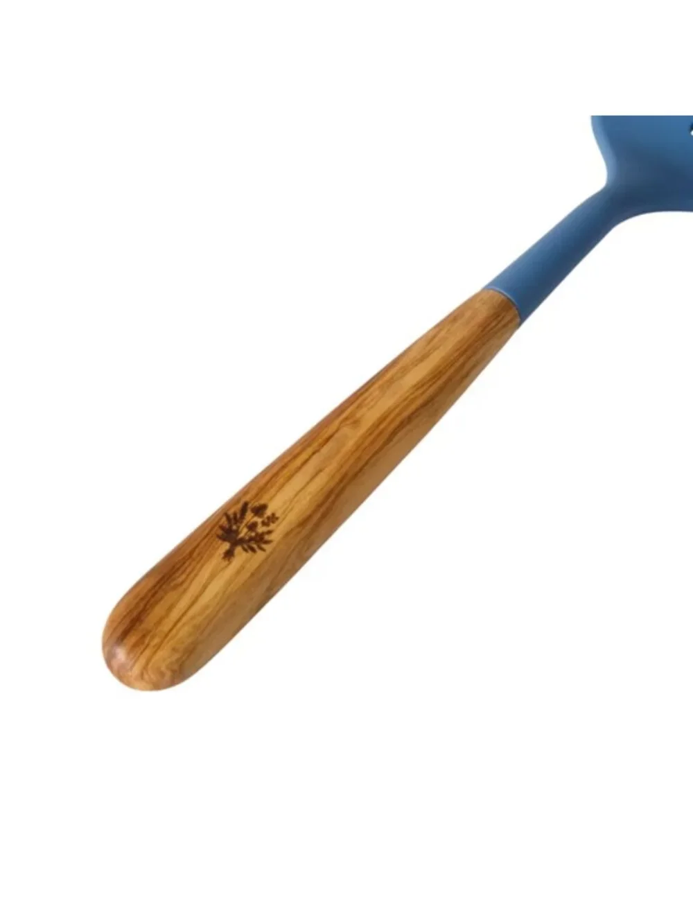 The Pioneer Woman Blue Silicone Slotted Non-Stick Turner with Olivewood Handle